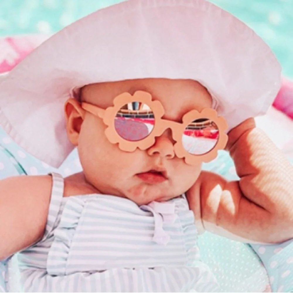 Floral Pink and White Infant Sunglasses
